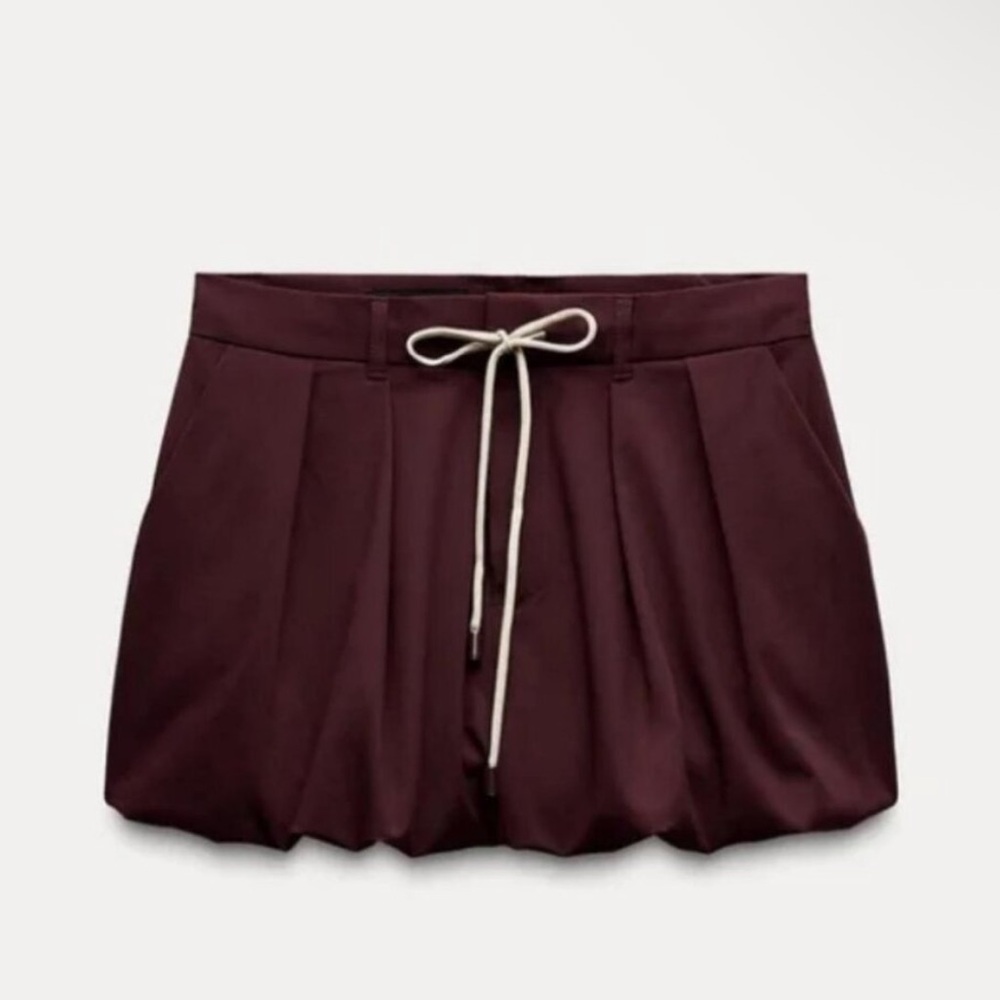 Zara Pleated Bubble Mini Skirt
